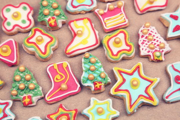Plakat High Angle View Of Cookies On Table