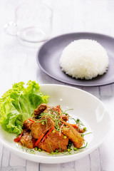 Stir fried pork spicy