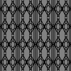 abstract seamless pattern with black linear rhombus