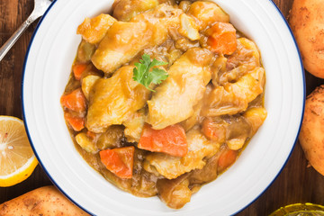 Chicken wings in curry, chicken in curry