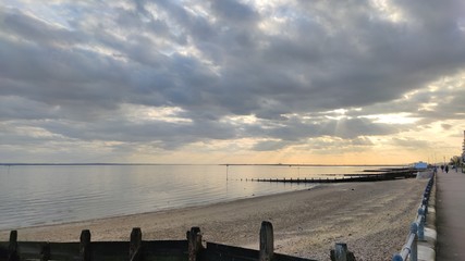 sunset at the river.