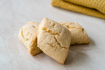 Homemade Moroccan Festive Ghriba Bahla Cookies Biscuits.