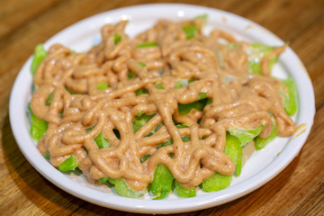 Taiwanese food traditional snack cold bitter gourd