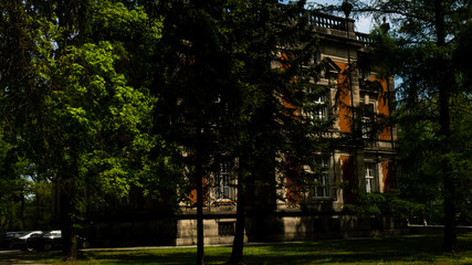 Obraz premium View of the historic building called the Bachelor's House (Little Versailles) in the Świerklaniec Park