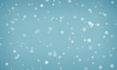 blue winter background with  snowflakes