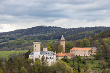 Fototapeta premium Rozmberk nad Vltavou castle in Southern Bohemia, Czech Republic