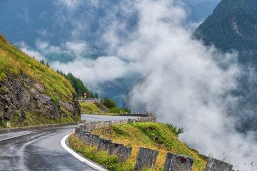 Road fragment of Grossglockner alpine pass