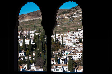 Beautiful views from windows of the alhambra