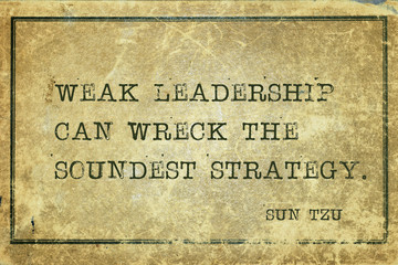 weak leadership Sun Tzu