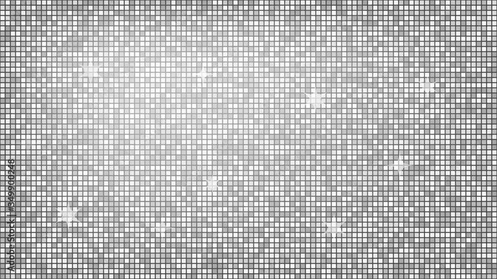 Poster abstract background silver mosaic. background foil metallic texture. festive vector illustration. mi