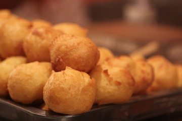 pork balls in china street food market