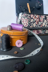 sewing accessories on the table