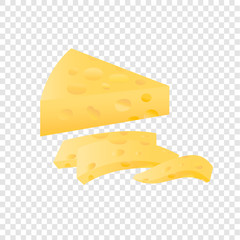 Butter cheese vectors isolated on transparency background.