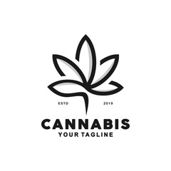 Cannabis Logo Design Template Idea