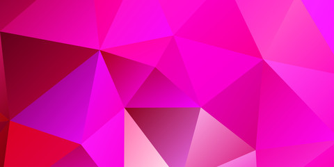 Abstract geometric background of triangular polygons. Vector illustration. Retro mosaic triangle bright trendy pattern for web, business template, brochure, card, poster, banner design.