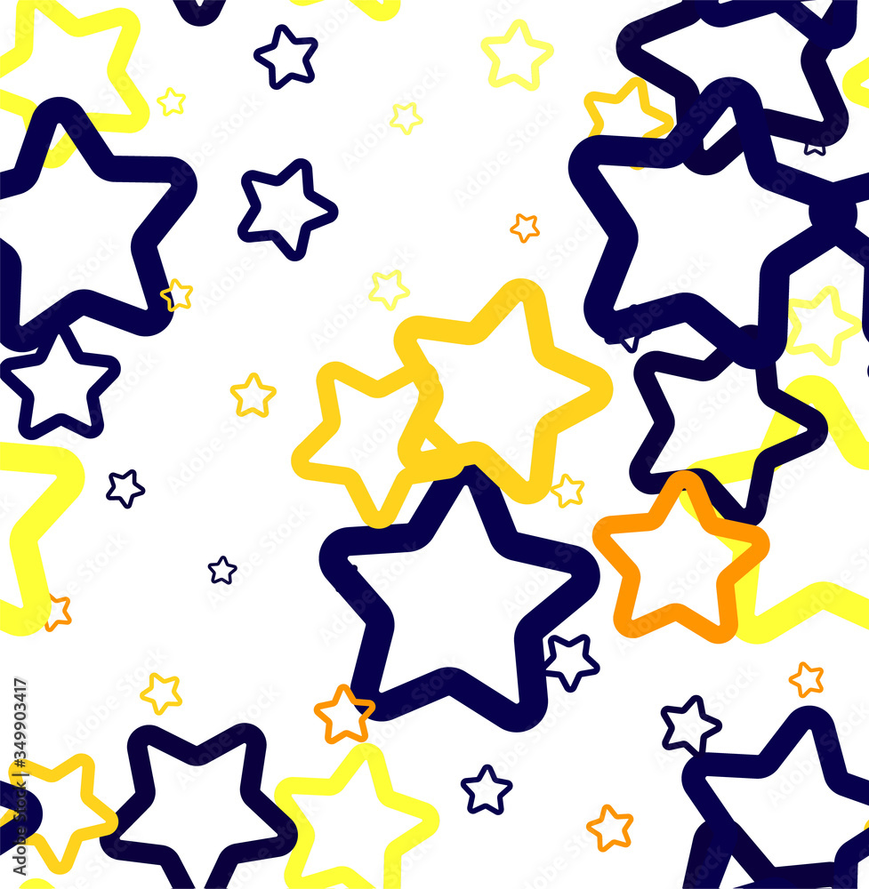 Poster random vector seamless pattern in stars.