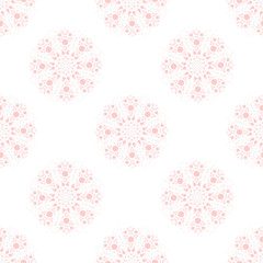 Seamless pattern with abstract mandala ornaments