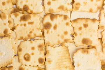background of mediterranean crunchy cracker with sea salt