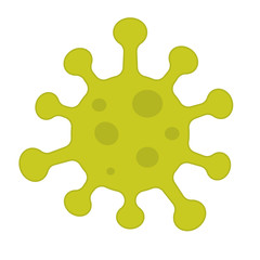 A simplified image of a virus, bacteria, or simply amoeba.