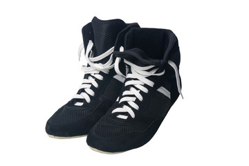 sports shoes on a white background, close-up