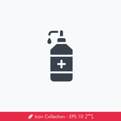 Hand Sanitizer (Antiseptic Soap) Icon / Vector