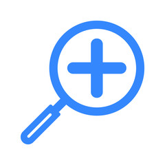 Fototapeta premium Zoom blue icon, In, plus, expanding