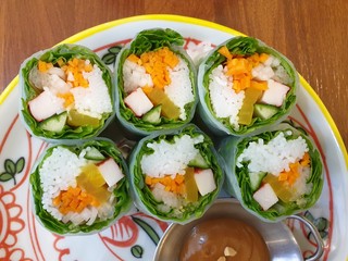 Thai style spring roll. Healthy and plain taste.