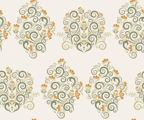 Vector ornamental hand drawing decorative background. Ethnic seamless pattern ornament. Vector pattern. Print for textile, cloth, wallpaper, scrapbooking