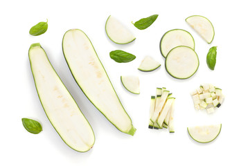 Zucchini isolated. Zucchini isolated white background.