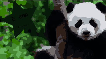 Panda endangered animal.