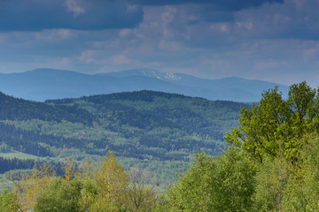 Pasom Babicy widok Na Policę i Babią Górę