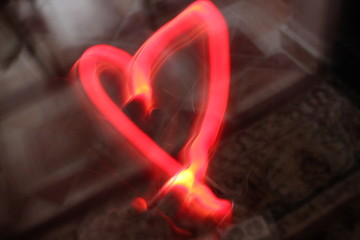 heart with light