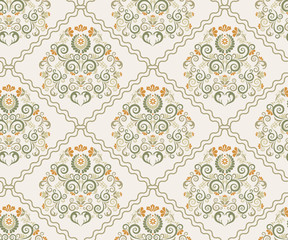 Vector ornamental hand drawing decorative background. Ethnic seamless pattern ornament. Vector pattern. Print for textile, cloth, wallpaper, scrapbooking