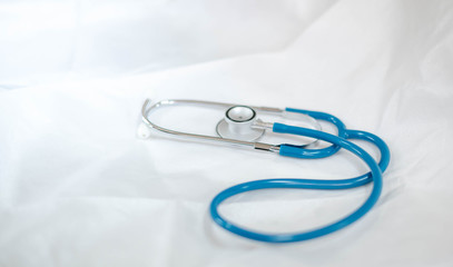 Stethoscope  for the doctor use with the patient and cure on white background.