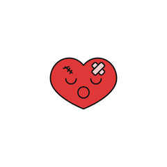 Heart attack heart icon