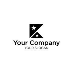 company logo design k star design