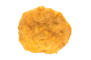 Chicken nugget isolated on pure white background