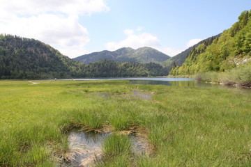 Obraz premium Ein Blick auf den Weitsee in Bayern
