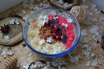 bowl of muesli with berries