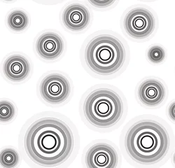 Cercles muraux Cercles Motif géométrique sans couture avec des cercles, des rayures, des points. Modèle pour la mode et le papier peint. Illustration vectorielle.
