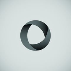 Logo in the form of a circle of gray color, vector illustration,