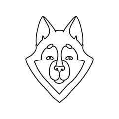 Vector stock illustration with single object: animal, hand drawn, doodle style.