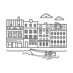 Fototapeta premium Vector stock illustration with single object, hand drawn, doodle style.