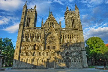 Fototapeta premium Nidaros Cathedral in Trondheim. Norway, 