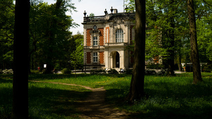 
View of the historic building called the Bachelor's House (Little Versailles) in the Świerklaniec...