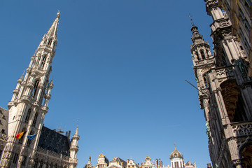 Fototapeta na wymiar Historic main square with the town hall of Brussels, Belgium