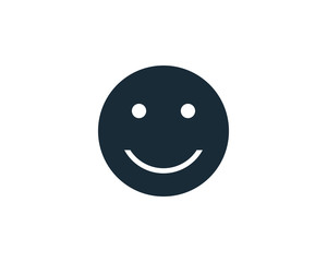 Smile Emoticon Icon Vector Logo Template Illustration Design