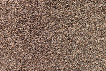 close-up coffee body scrub. bodycare concept, organic bath products. texture surface. top view. soft focus
