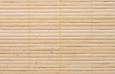 bamboo background and texture. Asian style bamboo weave rug. top view. horizontal image