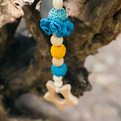 knitted wooden toys for handmade children